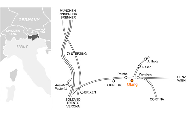 Südtirol Landkarte Olang